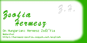 zsofia hermesz business card